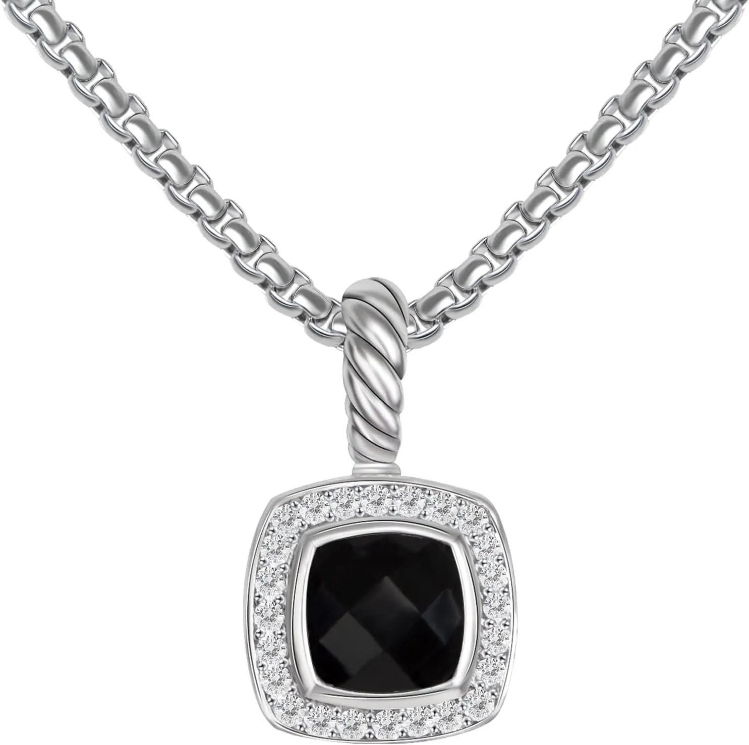 Designer Cubic Zirconia Necklace Inspired Antique Twisted Cable Wired CZ Pendant Necklace Fashion Brand Jewelry for Women Gift