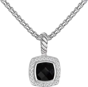Designer Cubic Zirconia Necklace Inspired Antique Twisted Cable Wired CZ Pendant Necklace Fashion Brand Jewelry for Women Gift