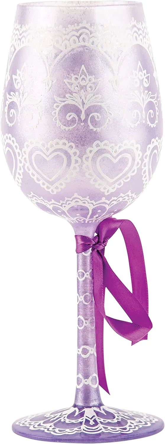 Designs by Lolita “Best Grandma Ever” Hand-painted Artisan Wine Glass, 15 oz.