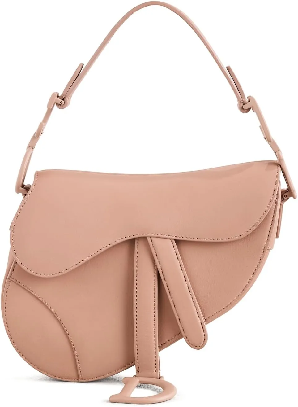 Dior Women's Pre-Loved Pink Calfskin Ultra Matte Saddle Bag