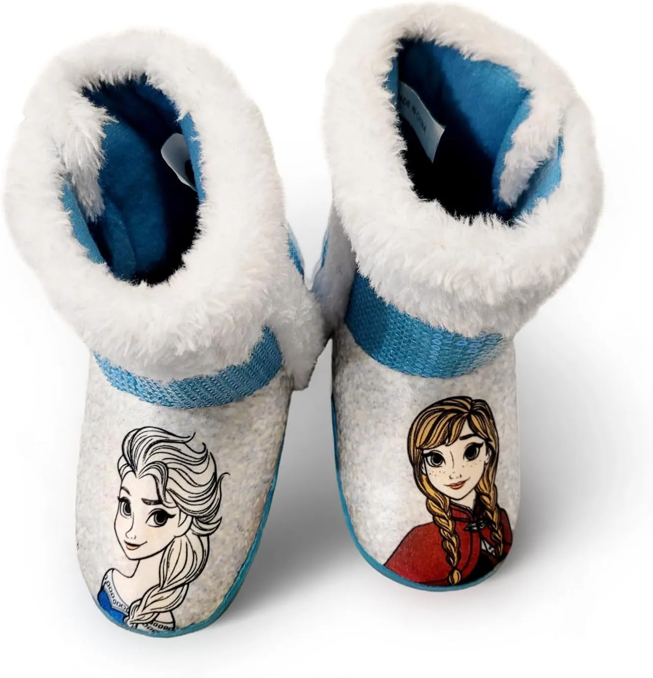 Disney Frozen Anna & Elsa Blue Girl's Lighted Slipper Boots (Toddler)