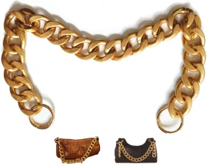 DIY Heavy Chunky Handbag Chain 21", Wild Punk Style Purse Handle Chain, Aluminum Metal Purse Chain Strap Replacement, Handbag shoulder strap chain Bag Decoration Chain Charms Accessories