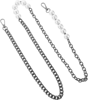DIYEAH Versatile Purse Chain Extender Metal Bag Strap Extender Pearl Appearance for DIY Crossbody Handbag