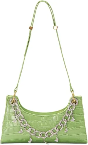DJBM Women Pearl Handle Clutch Bag Superior Trendy Gradient Underarm Purse for Nightclub Gathering