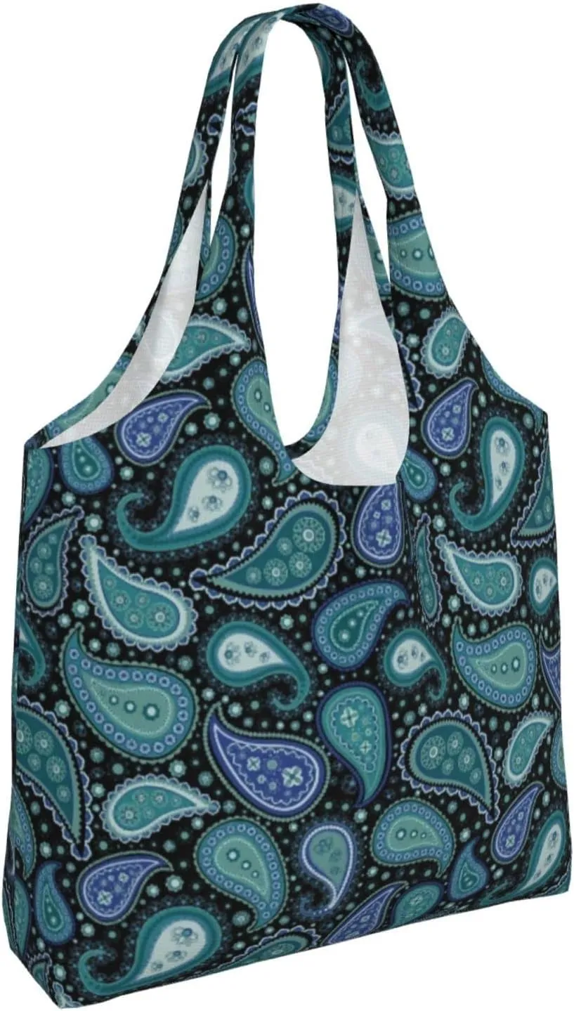 DKJlitter Fashion Canvas Tote Bag, Reusable Grocery Shopping Bag, Large capacity shopping bag Daily Utility Bag