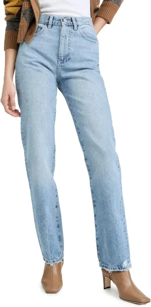 DL1961 Women's Emilie Straight Ultra High Rise Vintage 31", Lt. Seaglass, 25