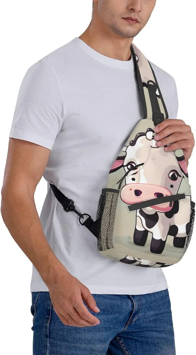 Dog Breed Unisex Crossbody Backpack Travel Hiking Casual Chest Bags Lightweight Fashion