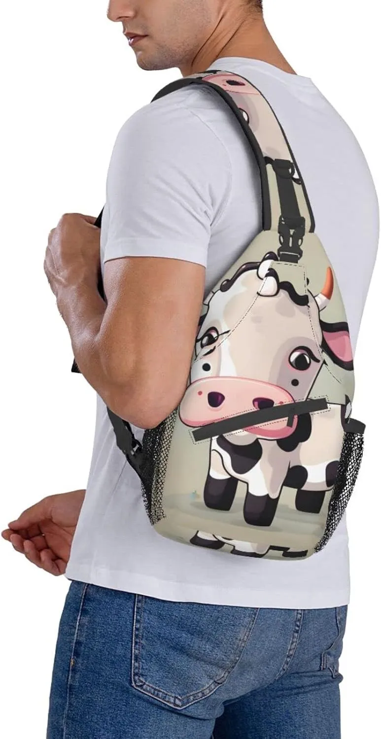 Dog Breed Unisex Crossbody Backpack Travel Hiking Casual Chest Bags Lightweight Fashion