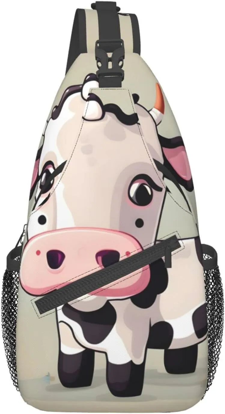 Dog Breed Unisex Crossbody Backpack Travel Hiking Casual Chest Bags Lightweight Fashion