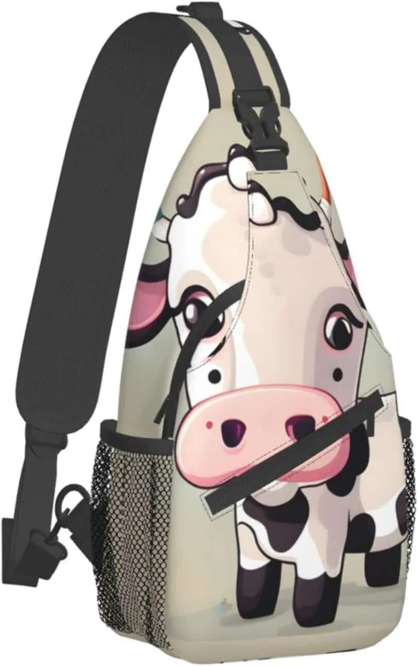 Dog Breed Unisex Crossbody Backpack Travel Hiking Casual Chest Bags Lightweight Fashion