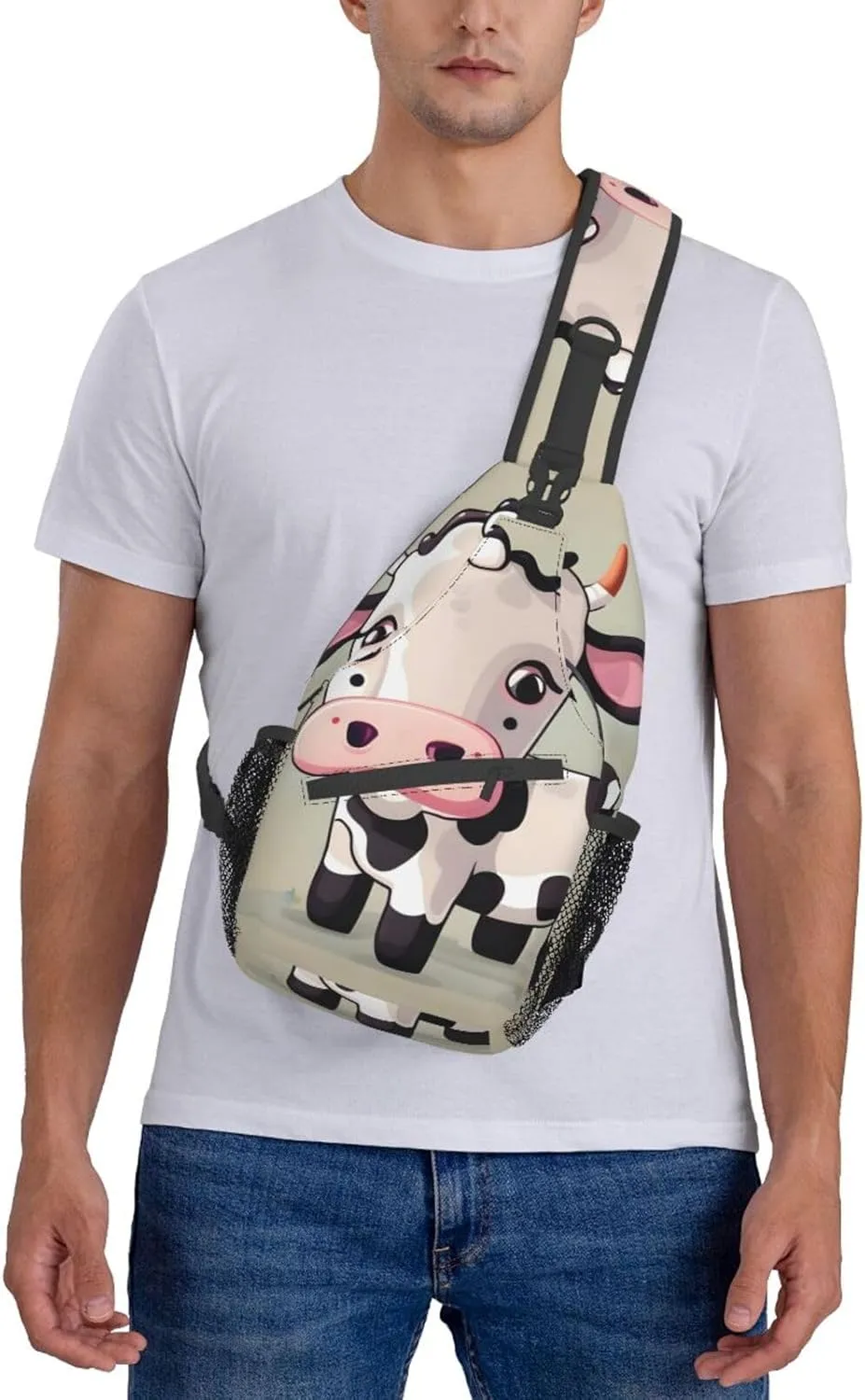 Dog Breed Unisex Crossbody Backpack Travel Hiking Casual Chest Bags Lightweight Fashion