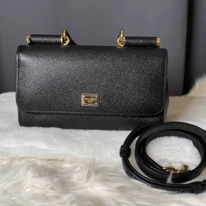 Dolce & Gabbana Black Leather Crossbody Bag - Preloved