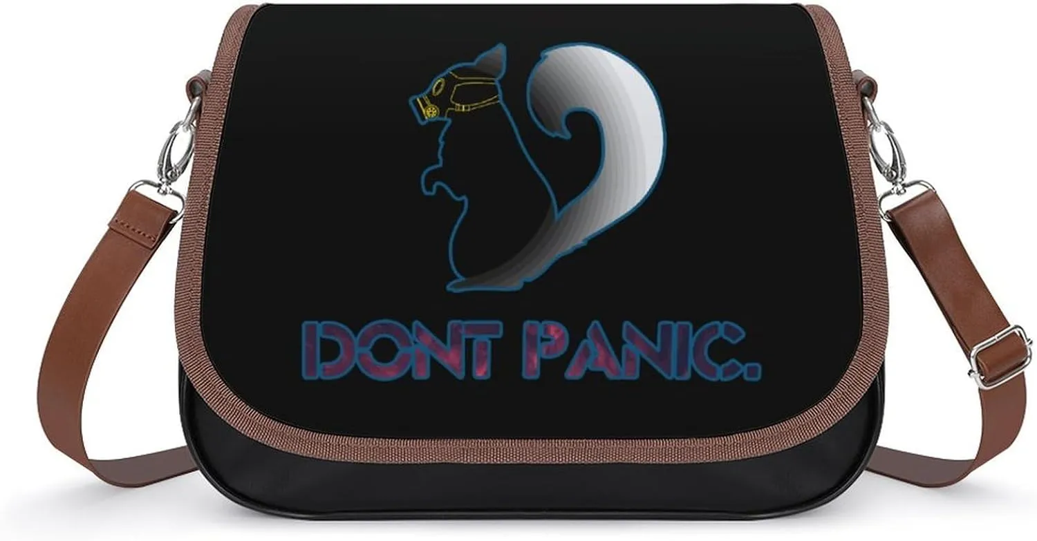 Dont Panic Fashion Crossbody Bags Purses for Women Funny Printing Shoulder Handbags Gifts