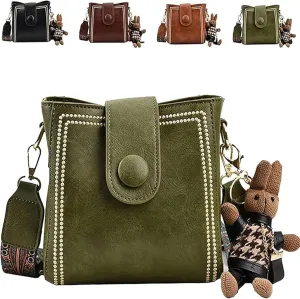Dragentle Vintage Fashion Bag, Adjustable Wider Shoulder Leather Crossbody Purses, Crossbody Bags for Women