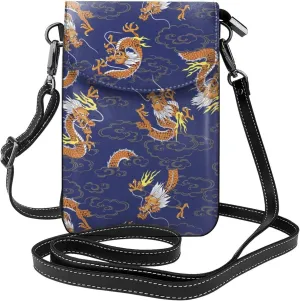 Dragon Legend Small Crossbody Bags for Women Travel Cell Phone Pouch PU Leather Cross Body Bag Adjustable Shoulder Strap Phone Purses Lightweight Wallet Purse with Credit Card Slots