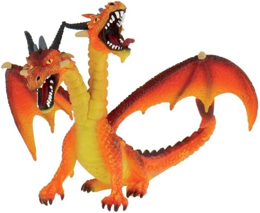 Dragon with Two Heads in Orange Action Figure
