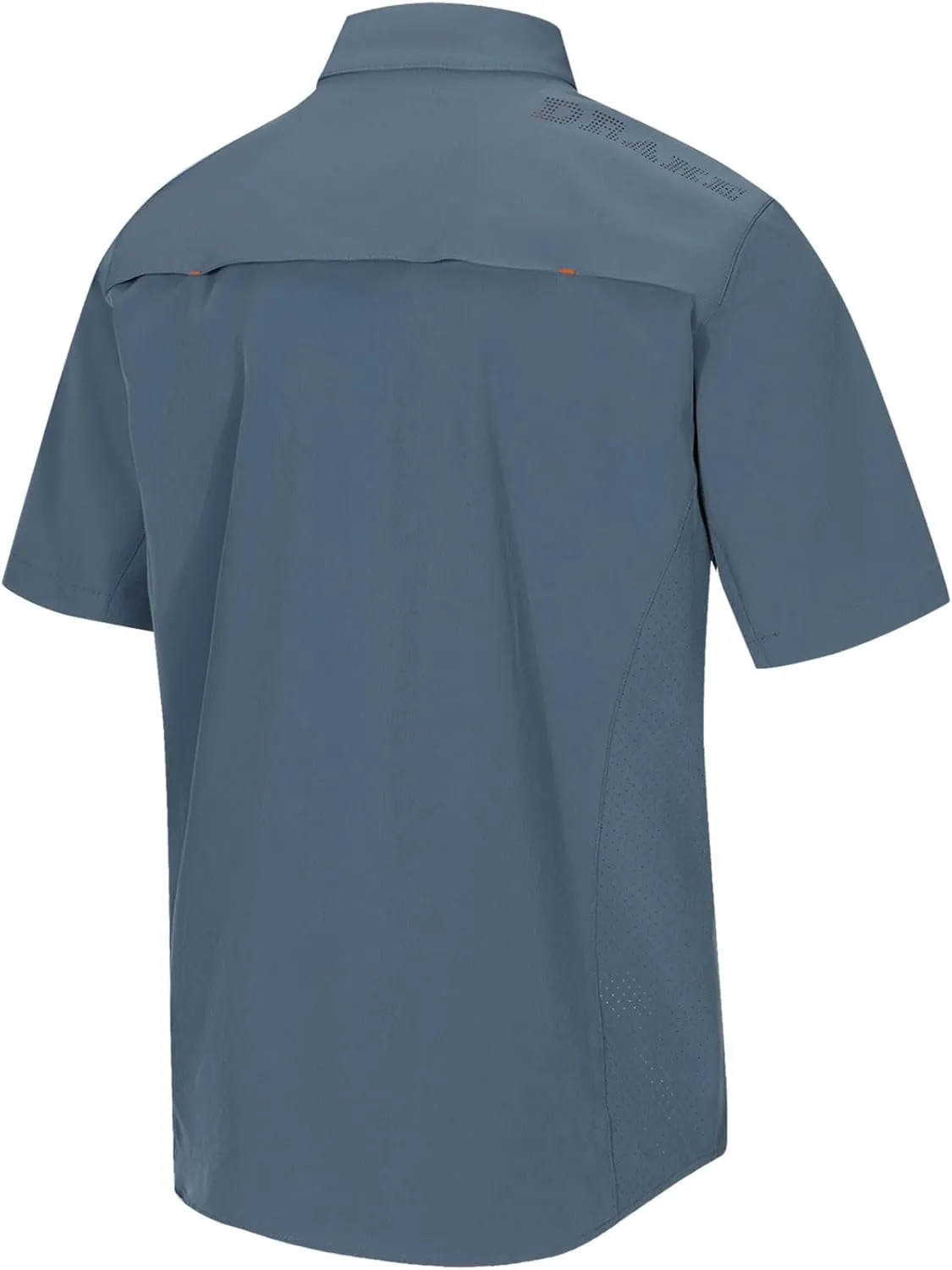 Drake Waterfowl Men's Lake Shore Performance Casual Moisture-Wicking Lightweight Breathable Solid Short Sleeve Buttoned Shirt