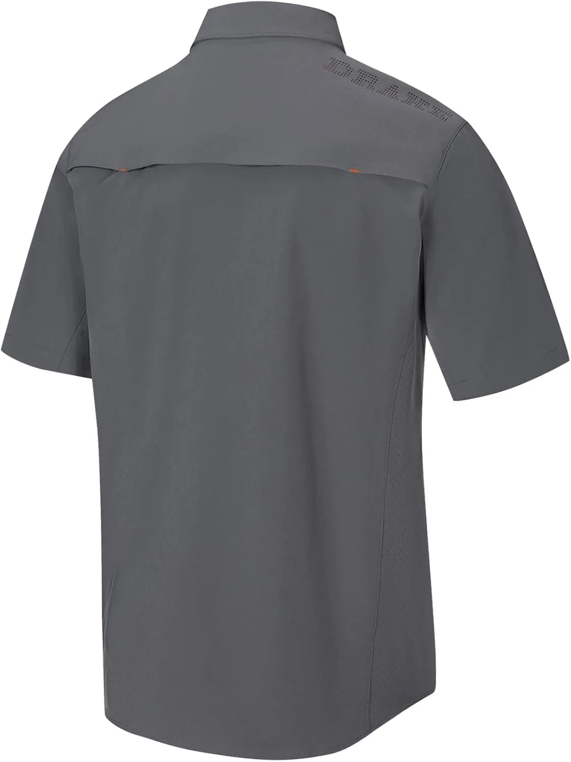 Drake Waterfowl Men's Lake Shore Performance Casual Moisture-Wicking Lightweight Breathable Solid Short Sleeve Buttoned Shirt