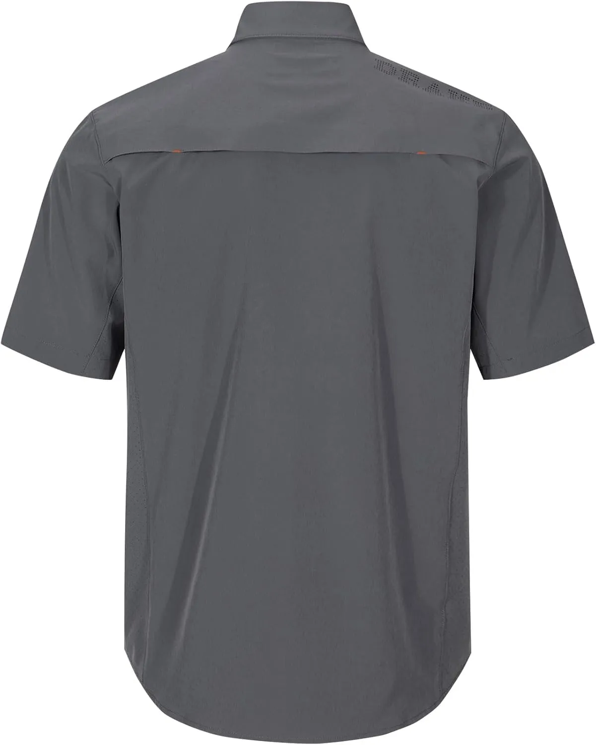 Drake Waterfowl Men's Lake Shore Performance Casual Moisture-Wicking Lightweight Breathable Solid Short Sleeve Buttoned Shirt