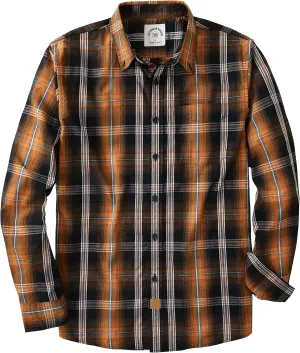 Dubinik® Mens Button Up Shirts Long Sleeve Casual Button Down Cotton Vintage Soft Plaid with Pocket