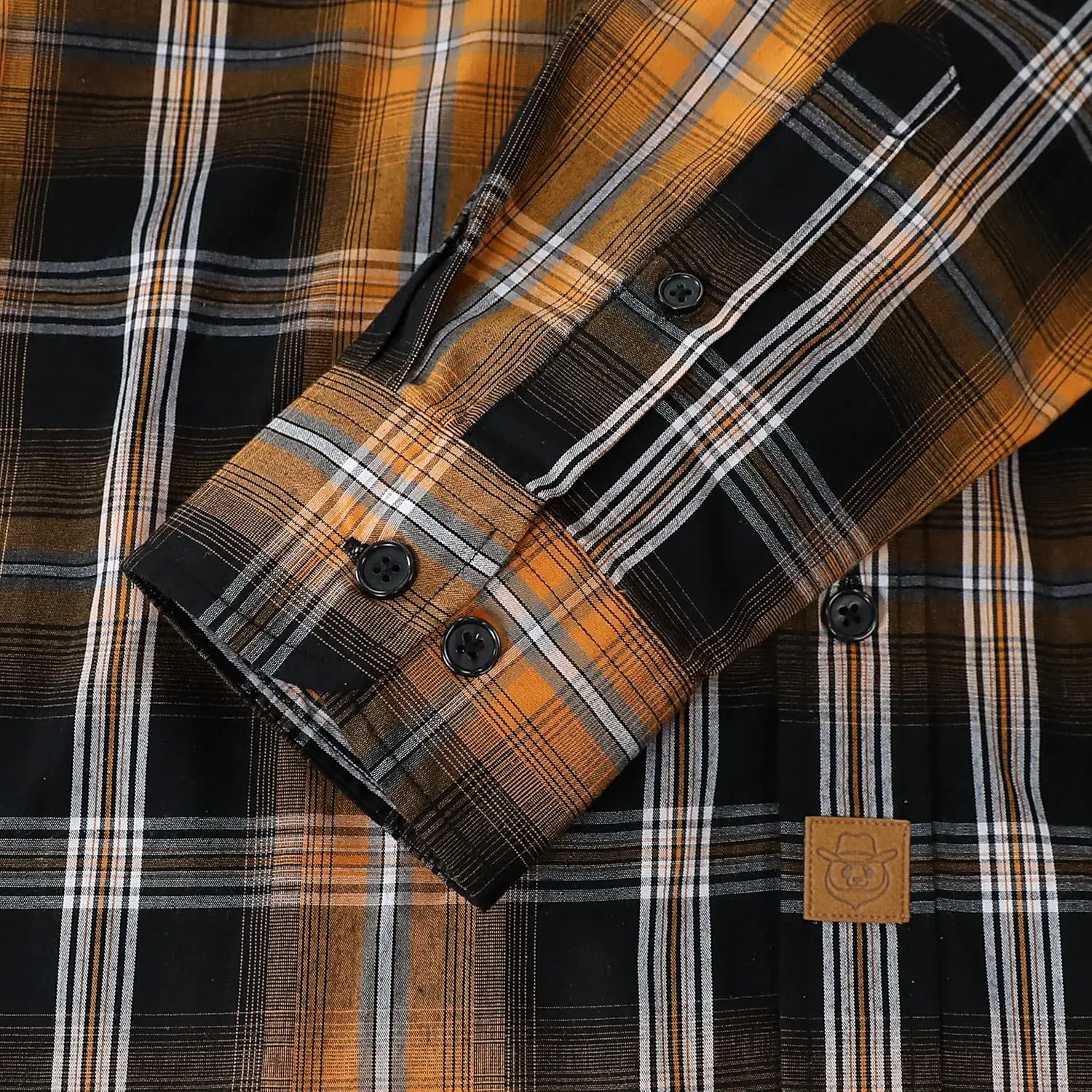 Dubinik® Mens Button Up Shirts Long Sleeve Casual Button Down Cotton Vintage Soft Plaid with Pocket