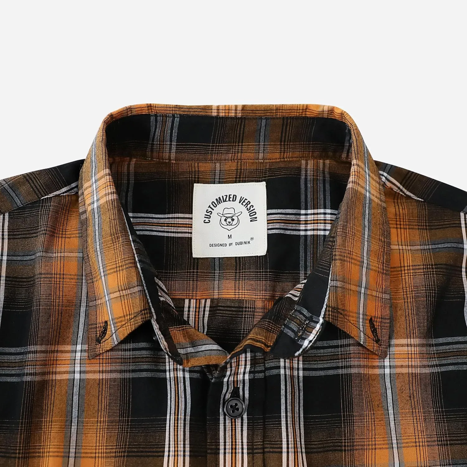 Dubinik® Mens Button Up Shirts Long Sleeve Casual Button Down Cotton Vintage Soft Plaid with Pocket