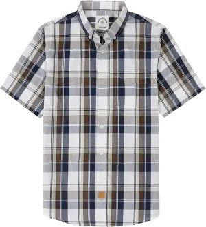 Dubinik® Mens Short Sleeve Button Down Shirts Summer Vintage Short Sleeve Button Down Men Lightweight Men's Casual Shirts