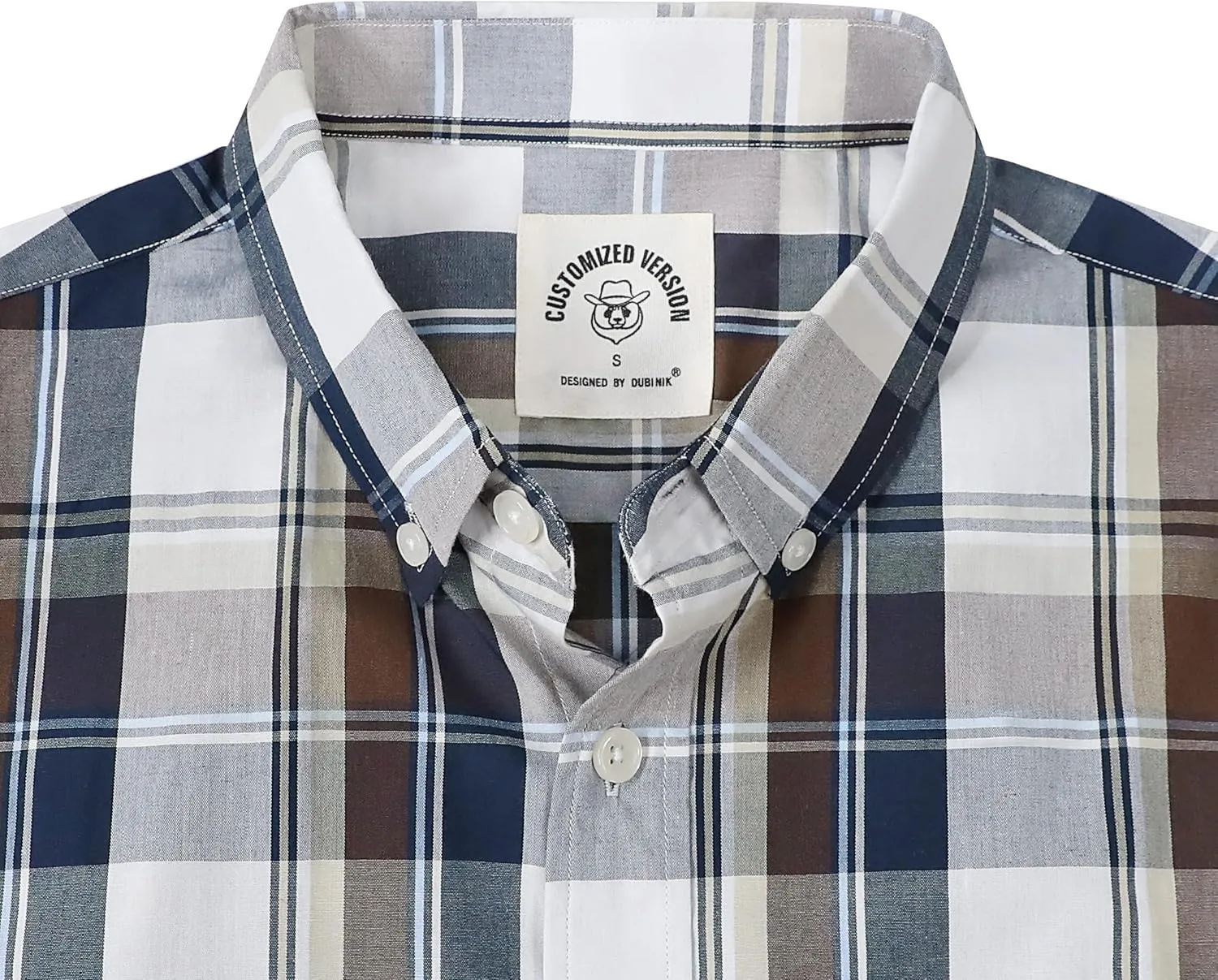 Dubinik® Mens Short Sleeve Button Down Shirts Summer Vintage Short Sleeve Button Down Men Lightweight Men's Casual Shirts
