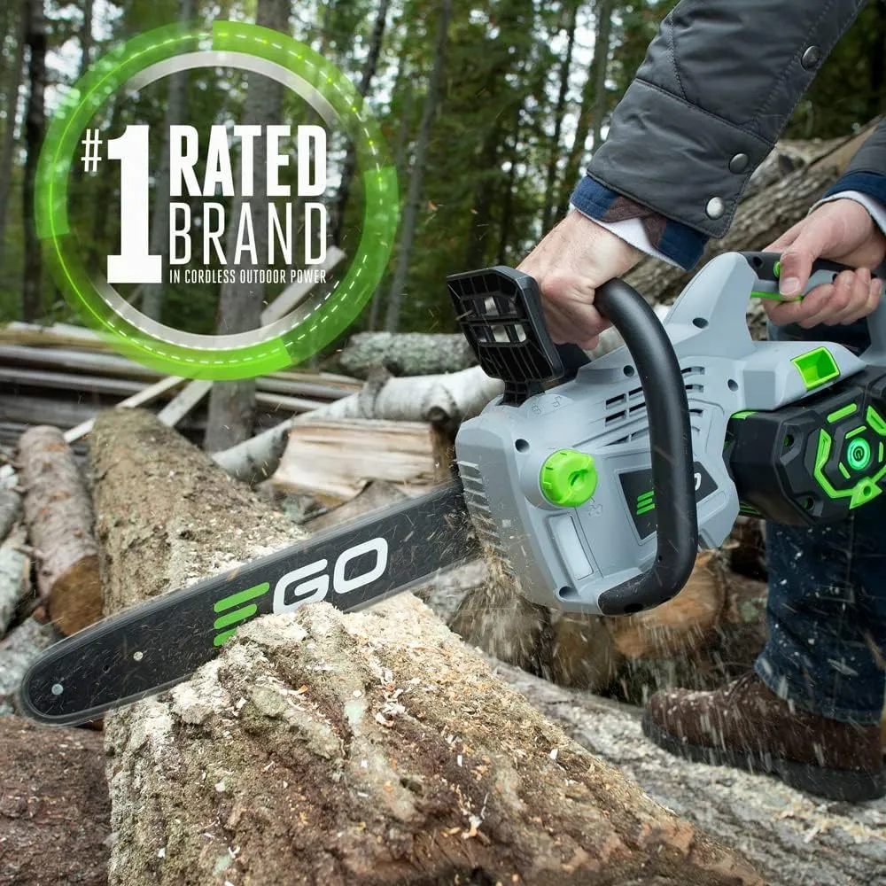EGO POWER  Chain Saw, 14" Battery Powered Chainsaw, Electric Cordless, Includes 56V 2.5Ah Battery and Charger - CS1401