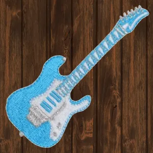 Electric Guitar Embroidered Patch — Iron On