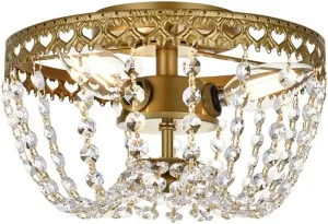 Elegant Lighting Indoor Modern Home Decorative Bright Kylie 10 inch Flush Mount in Brass