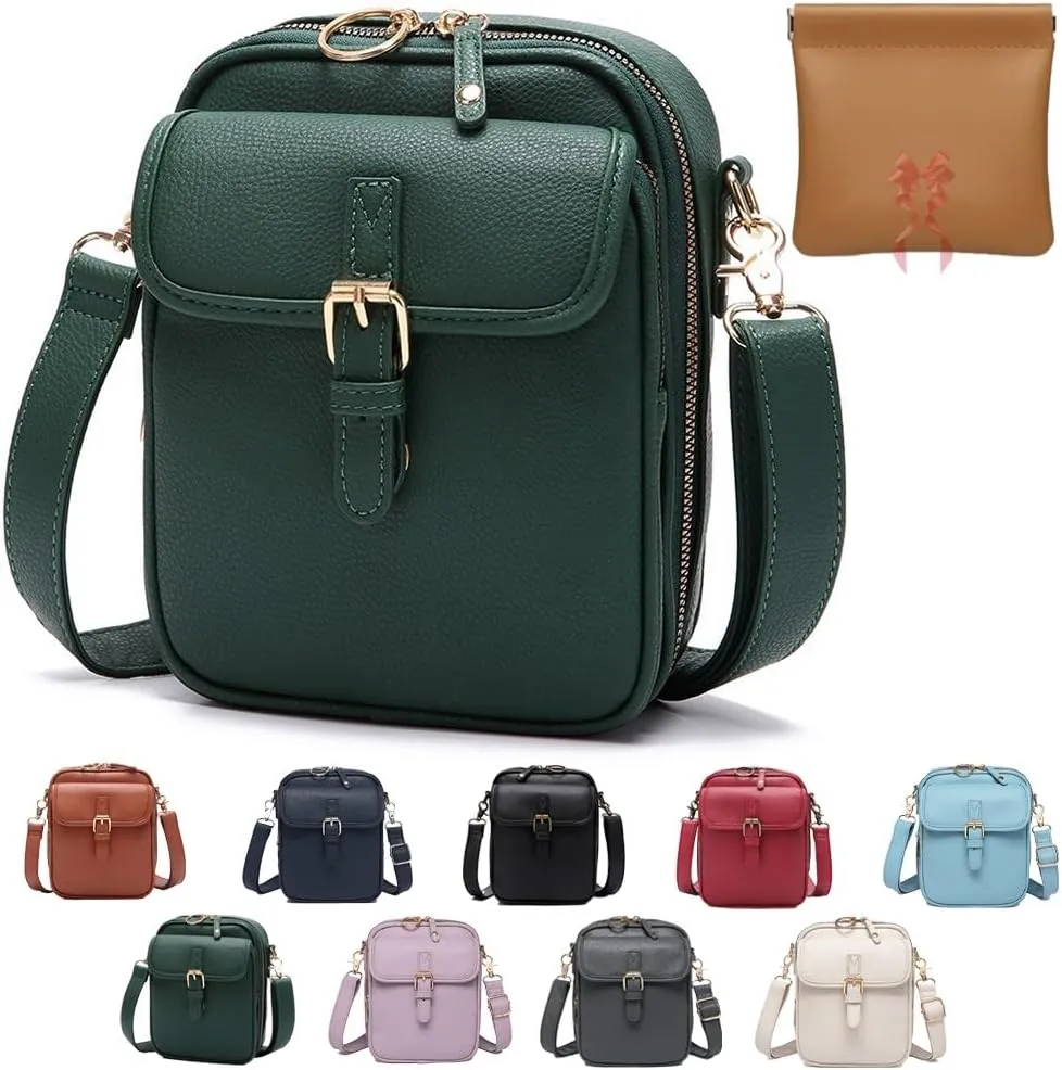 ELEGY Forcipower Crossbody Bag, Collaborate Crossbody Leather Bag with Card Slots, Double Layered Large Capacity Bags