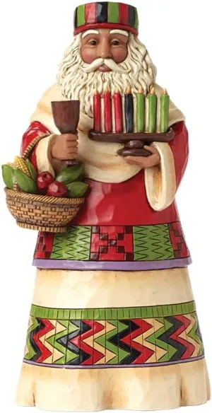 Enesco Jim Shore Heartwood Creek African Santa Stone Resin Figurine 7.125 Inch