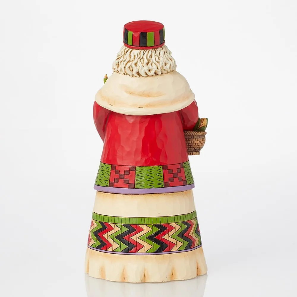 Enesco Jim Shore Heartwood Creek African Santa Stone Resin Figurine 7.125 Inch