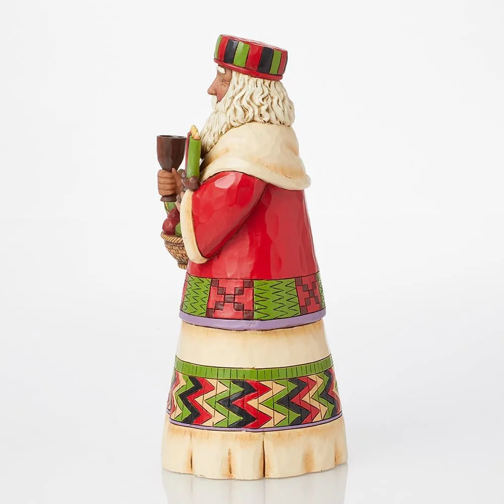 Enesco Jim Shore Heartwood Creek African Santa Stone Resin Figurine 7.125 Inch