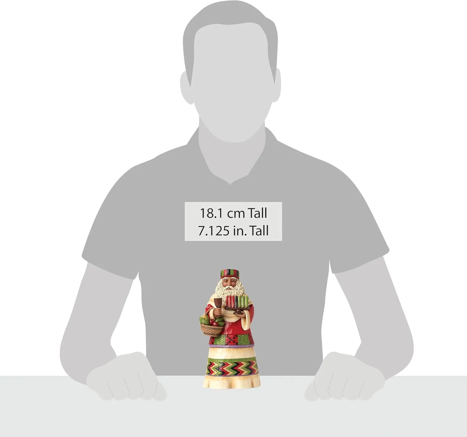 Enesco Jim Shore Heartwood Creek African Santa Stone Resin Figurine 7.125 Inch