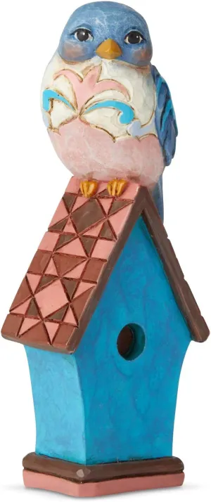 Enesco Jim Shore Heartwood Creek Bluebird Miniature Figurine, 3.75 Inch, Multicolor