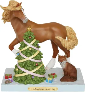 Enesco The Trail of Painted Ponies a Christmas Gathering Figurine, 7.3 Inch, Multicolor