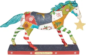 Enesco The Trail of Painted Ponies Holiday Patchwork Pony Figurine, 7.1 Inch, Multicolor