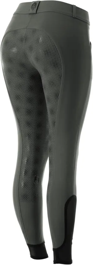 Equinavia Astrid Womens Silicone Full Seat Breeches | Mid Rise Riding Pants with Phone Pockets