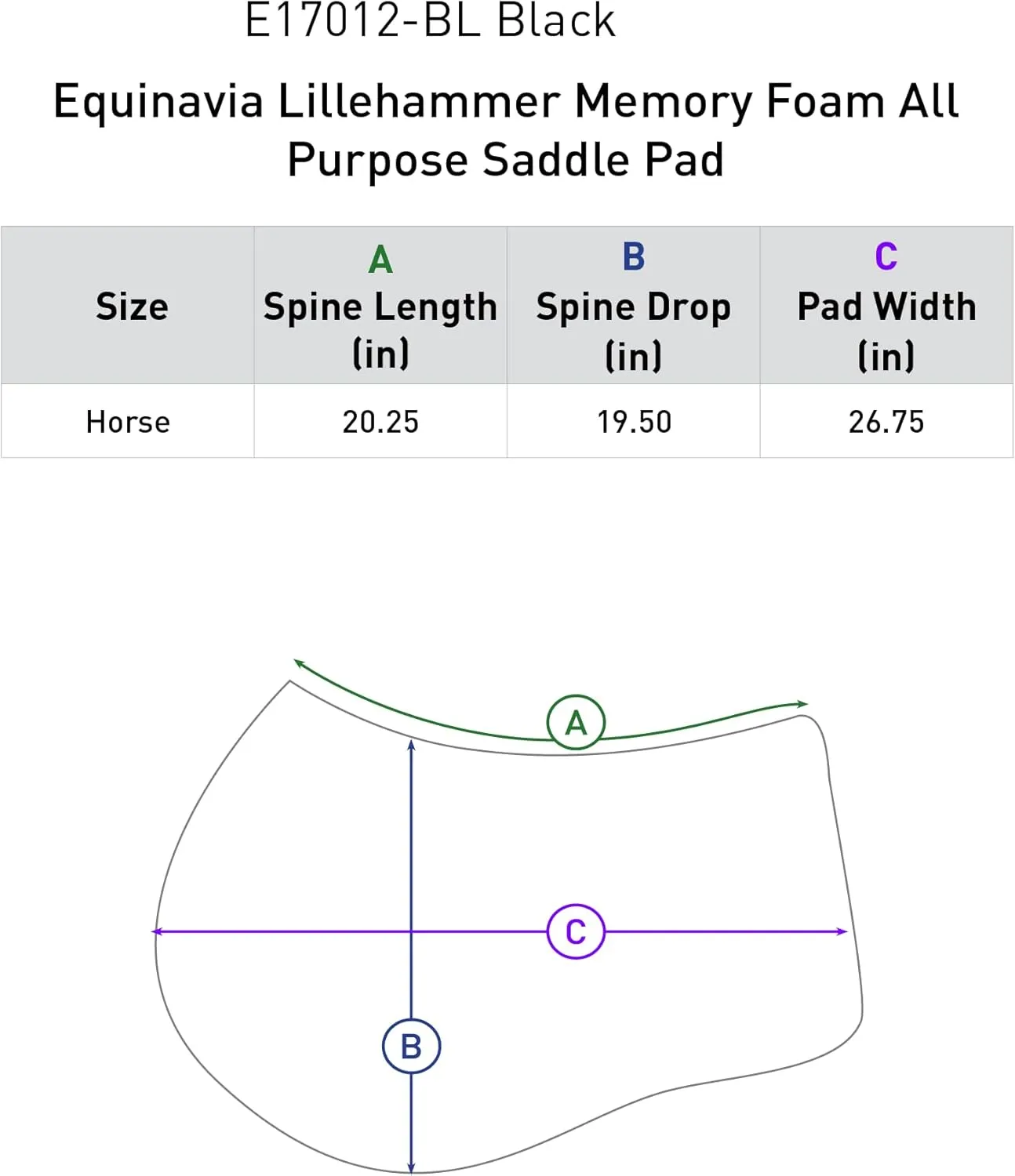 Equinavia Lillehammer Memory Foam All Purpose Saddle Pad