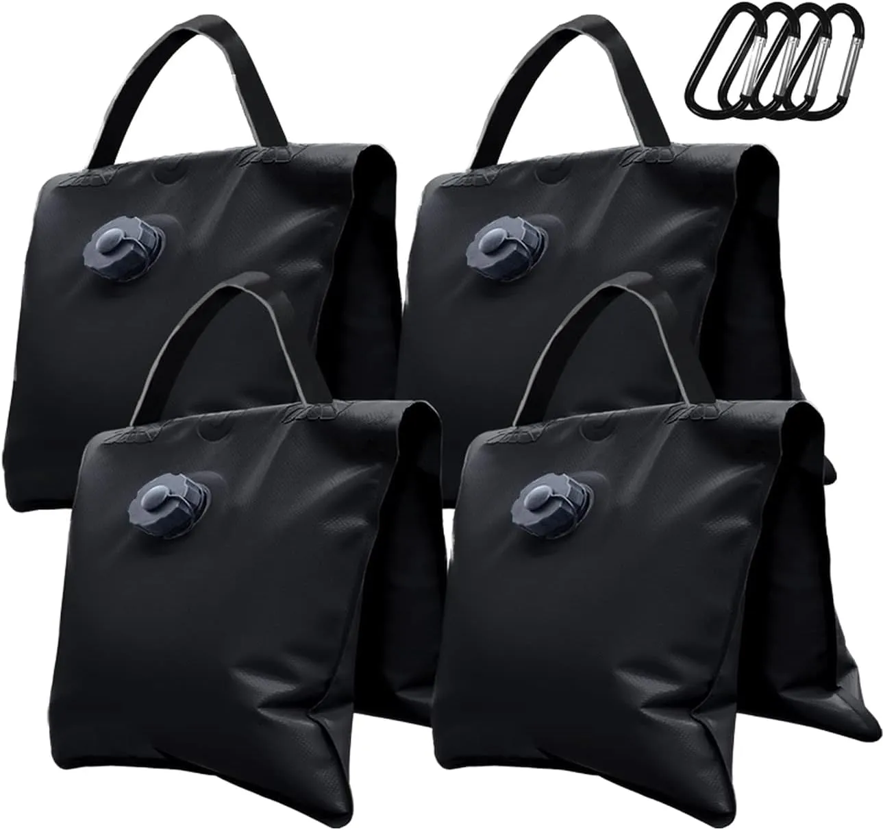 Eurmax USA Saddle Design Water Weight Bag Heavy Duty Water Saddlebag Portable Water Bags Outdoor Weights Photo Video Studio Stand 4-Pack(Black)