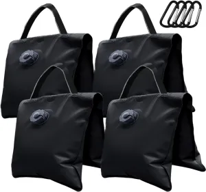 Eurmax USA Saddle Design Water Weight Bag Heavy Duty Water Saddlebag Portable Water Bags Outdoor Weights Photo Video Studio Stand 4-Pack(Black)