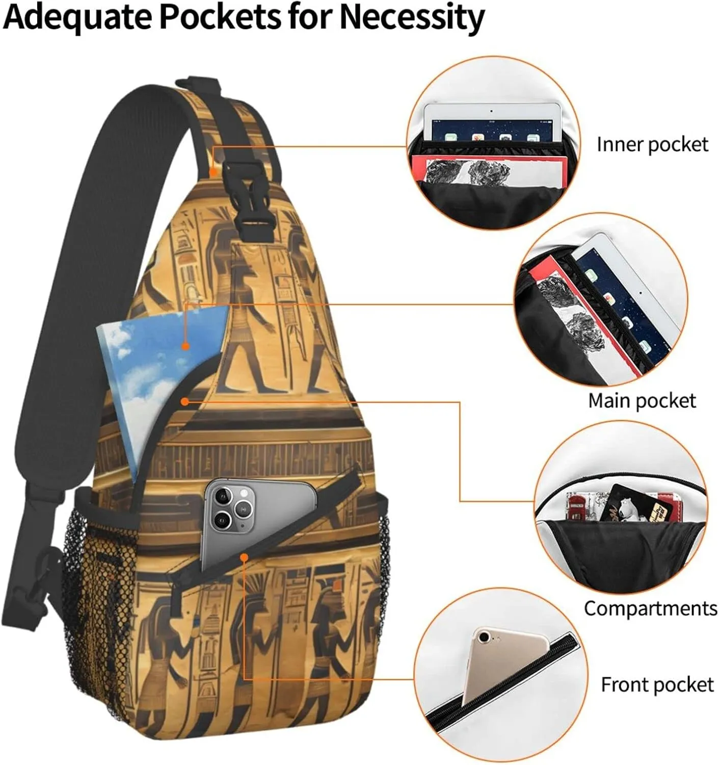 Explosion Firework 3d Unisex Crossbody Backpack Travel Hiking Casual Chest Bags Lightweight Fashion