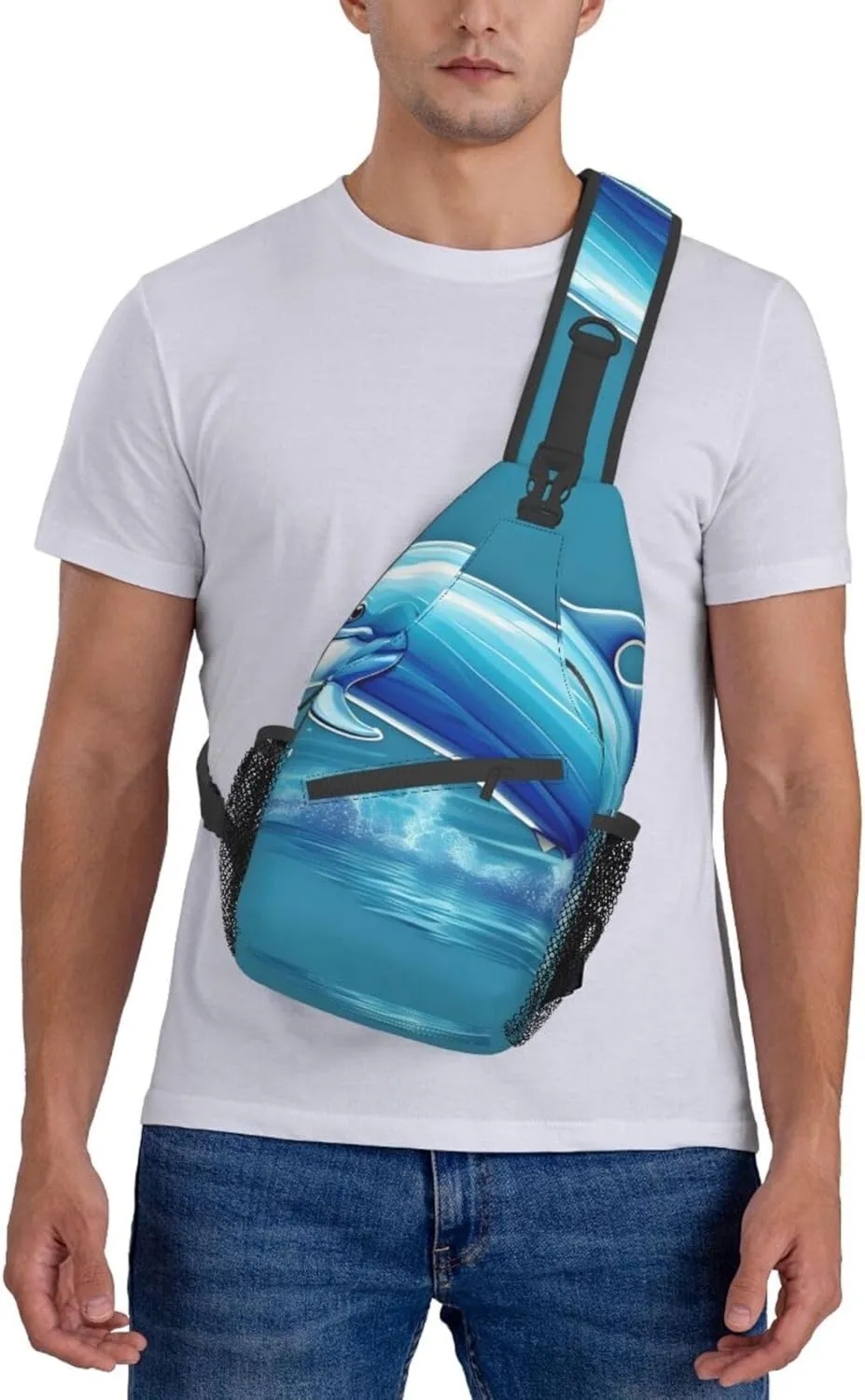 Explosion Firework 3d Unisex Crossbody Backpack Travel Hiking Casual Chest Bags Lightweight Fashion