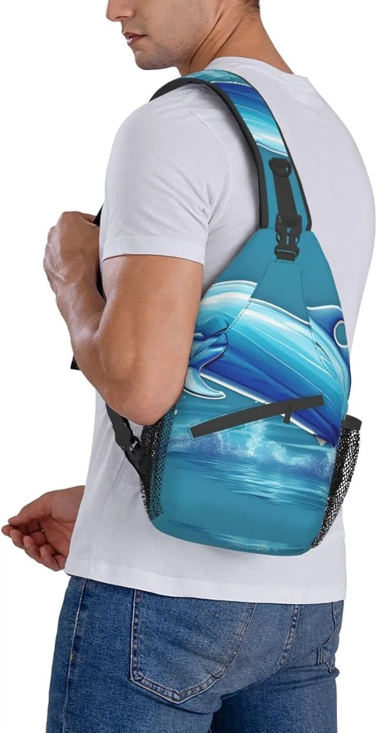 Explosion Firework 3d Unisex Crossbody Backpack Travel Hiking Casual Chest Bags Lightweight Fashion