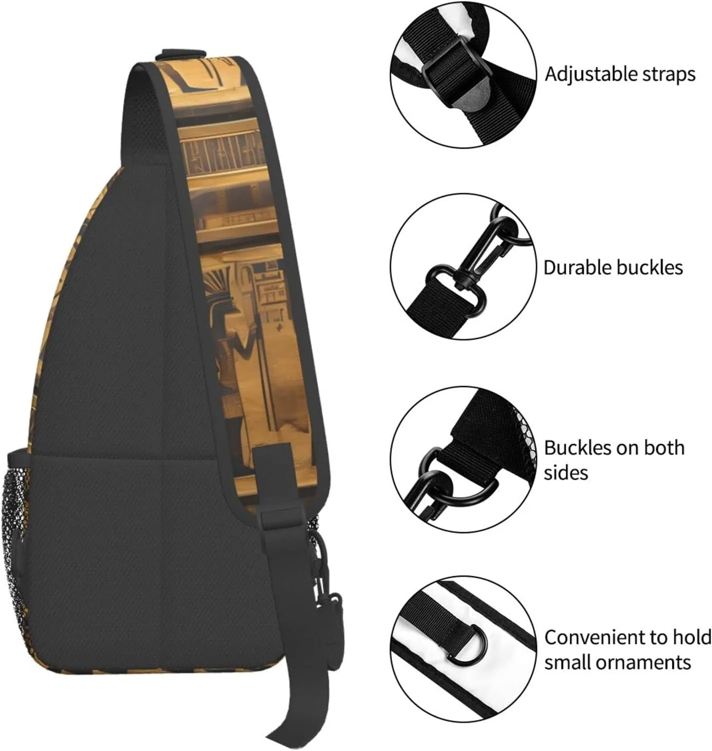 Explosion Firework 3d Unisex Crossbody Backpack Travel Hiking Casual Chest Bags Lightweight Fashion