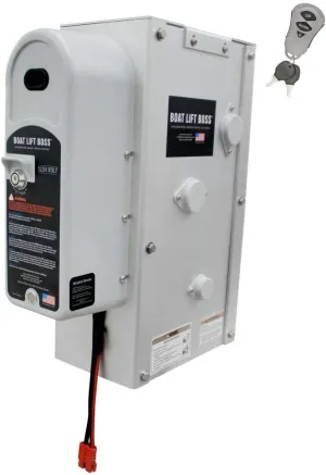 Extreme Max 3006.4662 Boat Lift Boss Integrated Winch with Remote Control Key Fob - 12/24V, 7500 lbs.