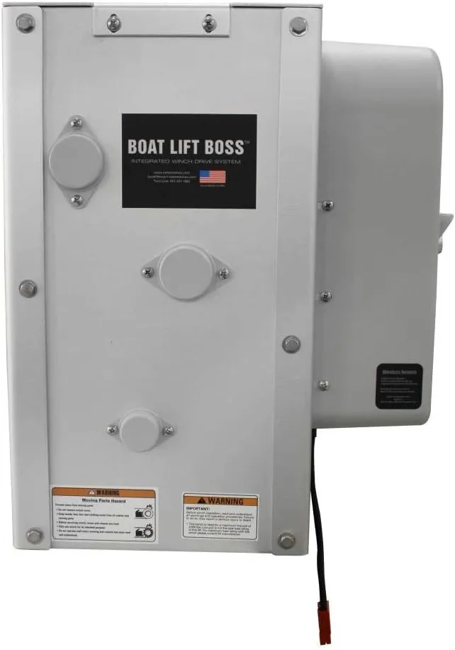 Extreme Max 3006.4662 Boat Lift Boss Integrated Winch with Remote Control Key Fob - 12/24V, 7500 lbs.