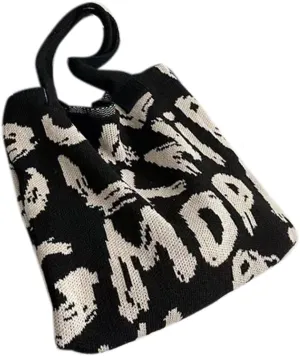 Fashion Knitted Shoulder Bag Elegant Bag Casual Large Capacity Handbag Women Purse Breathable and Comfortable